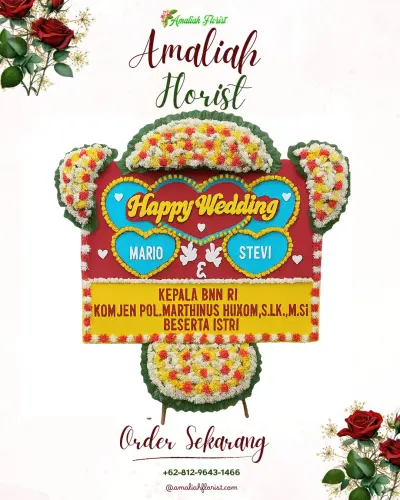 Karangan Papan Bunga Pernikahan di Bojongsempu